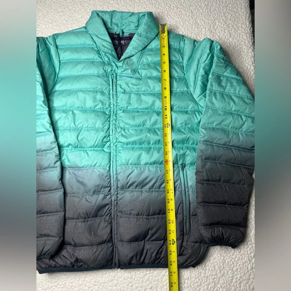 Lords of harlech Men's Teal and Gray Puffer Jacket